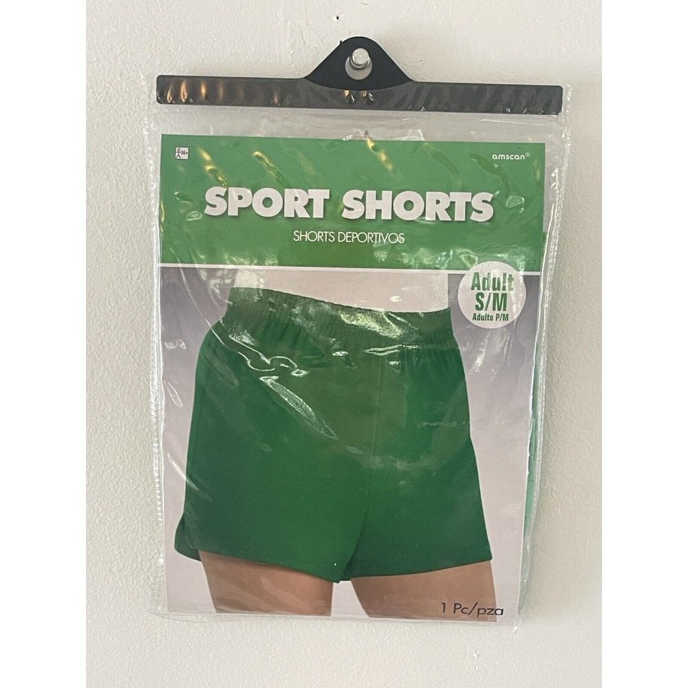 NEW Amscan Womens Athletic Green Short Size S/M Sport Costume Loungewear Varsity